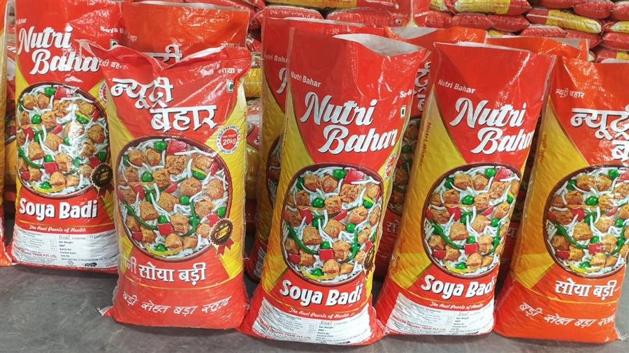 Nutri Bahar protein-rich soya badi bulk packs ready for wholesale distribution