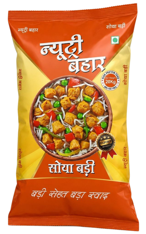 Nutri Bahar Soya Badi 20kg product pack